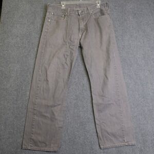 Levis 569 Loose Straight Leg Jeans Mens 34x32 Gray Denim Relaxed Fit Casual